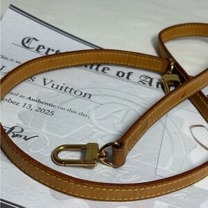 Authentic LOUIS VUITTON vachetta replacement strap 36” certificate